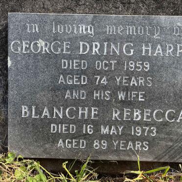 HARPER George Dring -1959 & Blanche Rebecca -1973