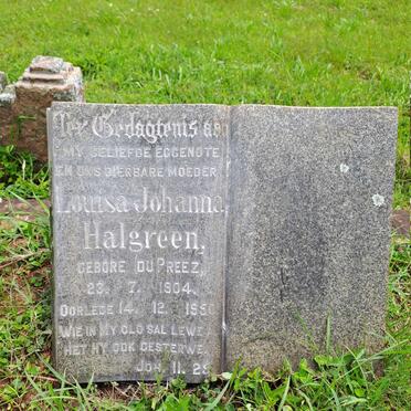 HALGREEN Louisa Johanna nee DU PREEZ 1904-1950