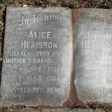 HERISSON Seymour 1908-1988 & Alice 1905-1984