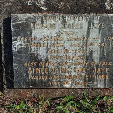 JAYE Edward George -1965 & Aimee Mary -1969