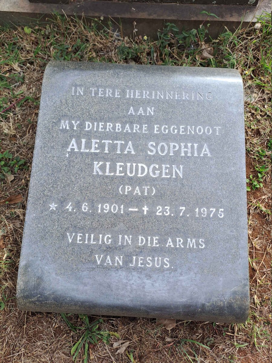 KLEUDGEN Aletta Sophia 1901-1975