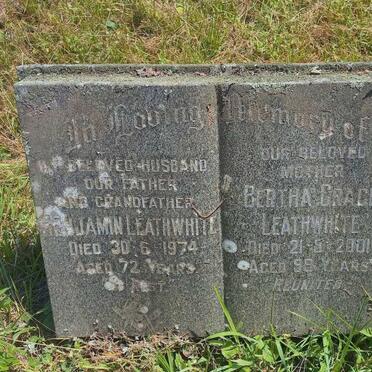 LEATHWHITE Benjamin -1974 & Bertha Grace -2001