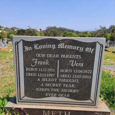 METH Frank 1911-1997 & Vera 1922-2003