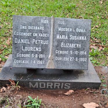 MORRIS Daniel Petrus Lourens 1911-1967 & Maria Susanna Elizabeth 1914-1992