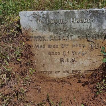 MCCARTHY Patrick Albert -1935