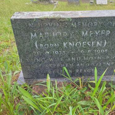 MEYER Marjory nee KNOESEN 1926-1995