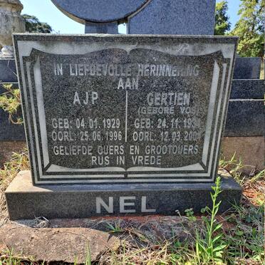 NEL A.J.P. 1929-1996 & Gertien VOS 1934-2004