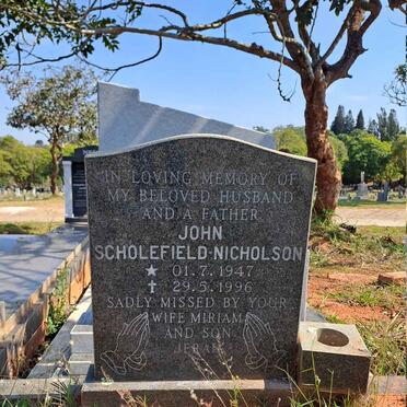 NICHOLSON John, SCHOLEFIELD 1947-1996