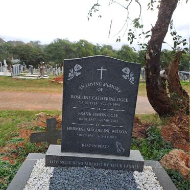 OGLE Roseline Catherine 1915-1994 :: OGLE Frank Simon 1937-2005 :: WILSON Hermine Magdeline 1947-2019