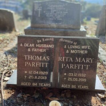 PARFITT Thomas 1929-2013 & Rita Mary 1932-2019