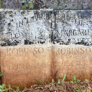 ROBINSON Tom H.M. 1881-1955 & Margaret Elizabeth 1864-1965