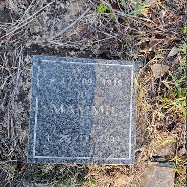 RENSBURG Mammie, Jansen van 1916-1999