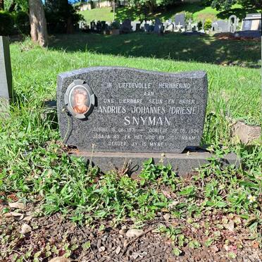 SNYMAN Andries Johannes 1971-1994