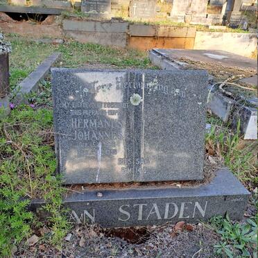 STADEN Hermanus Johannes, van 1938-1986