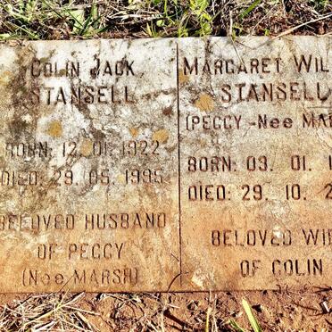 STANSELL Colin Jack 1922-1995 & Margaret Wilson MARSH 1923-2005