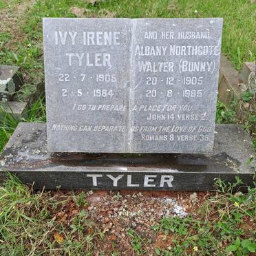 TYLER Albany Northcote Walter 1906-1985 & Ivy Irene 1905-1984