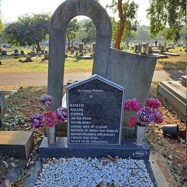 TOPPER Jeanette Pauline 1934-2021