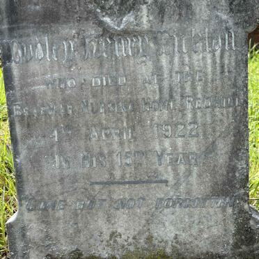 TICKTON Dudley Henry -1922