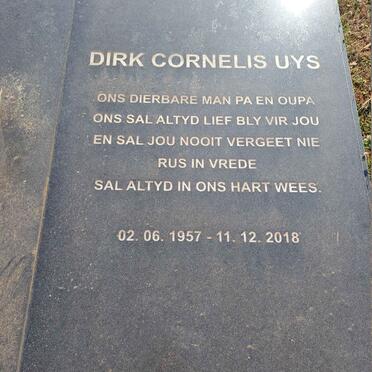 UYS Dirk Cornelius 1957-2018