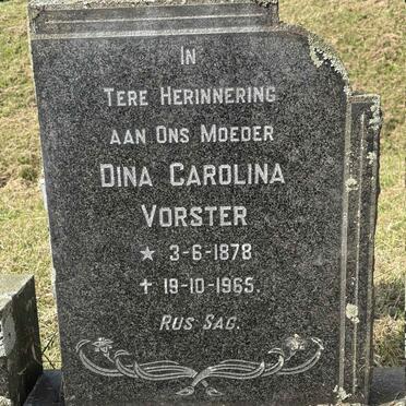 VORSTER Dina Carolina 1878-1965