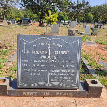 WROOTS Clement 1932-2012 :: WROOTS Paul Benjamin 1965-1996