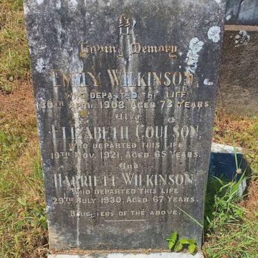 WILKINSON Emily -1908 :: COULSON Elizabeth -1921 :: WILKINSON Harriett -1930