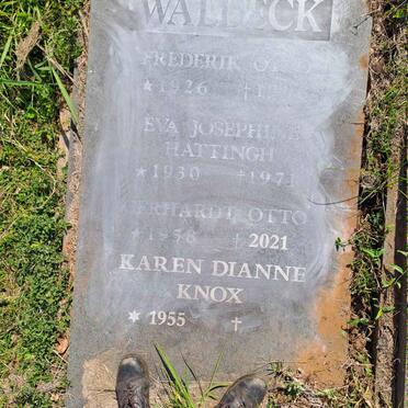 WALDECK Frederik Otto 1926-1998 :: HATTINGH Eva Josephine 1930-1971 :: WALDECK Gerhardt Otto -1958-2021 :: KNOX Karen Dianne 1955-