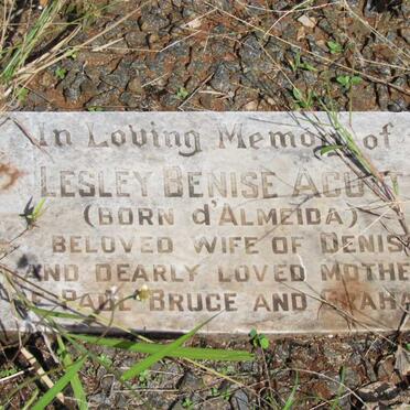ACUTT Lesley Benise nee D'ALMEIDA