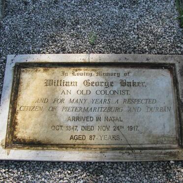 BAKER William George -1917