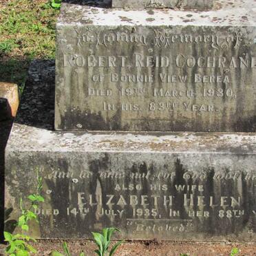 COCHRANE Robert Reid -1930 &amp; Elizabeth Helen -1935