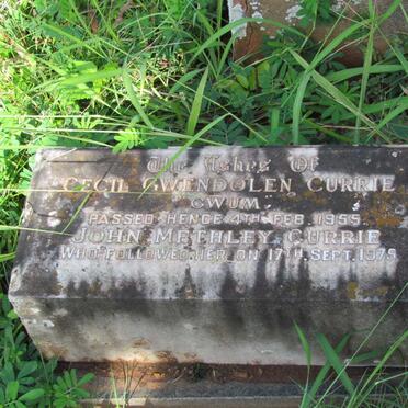 CURRIE John Methley -1975 &amp; Cecil Gwendolen -1955