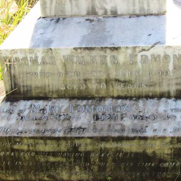 EDMONDS Thomas Wilkes -1907 &amp; Mary -1929