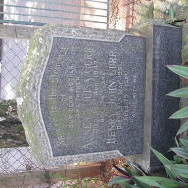 GURR Henry John -1951 &amp; Agnes Louisa -1947 