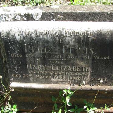 LEWIS Percy -1921 &amp; Mary Elizabeth -1945