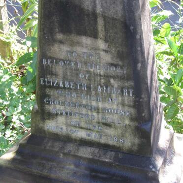 LAMBERT Elizabeth -1881