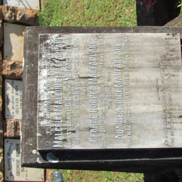 MACFARLANE George Cooper 1857-1933 &amp; Ada Beatrice 1854-1941 :: MACFARLANE Malcolm Maldu? 1891-1896