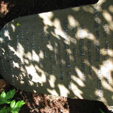 BROWN Christianne Hunter -1924 :: McKENZIE Helen Mary -1955