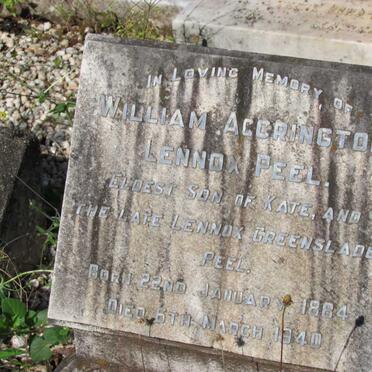 PEEL William Accrington Lennox 1884-1940