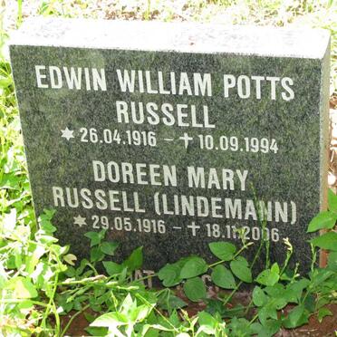 RUSSELL Edwin William Potts 1916-1994 &amp; Doreen Mary LINDEMANN 1916-2006