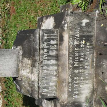 RYAN Leonard Cecil -1921 :: RYAN Walter Thomas -1941 &amp; Minnie Maud -1957