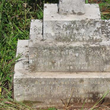 WILLIAMS Walter Percy -19?7 &amp; Mya M. Hughes -1921