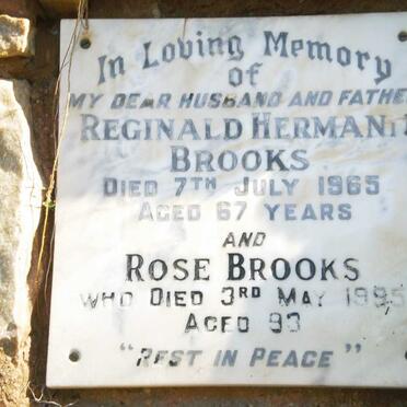 BROOKS Reginald Hermann -1965 &amp; Rose -1995