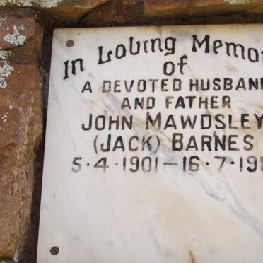 BARNES John Mawdsley 1901-1981