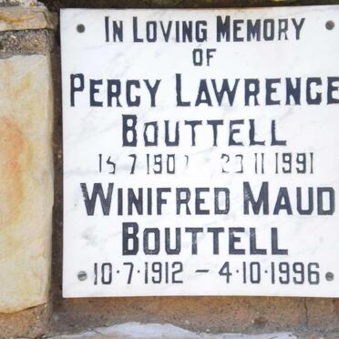 BOUTTELL Percy Lawrence 190?-1991 &amp; Winifred Maud 1912-1996