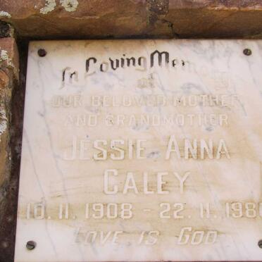 CALEY Jessie Anna 1908-1986