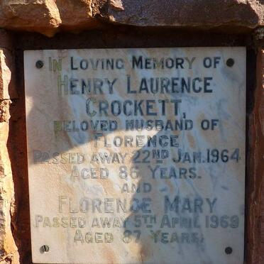 CROCKETT Henry Laurence -1964 &amp; Florence Mary -1969
