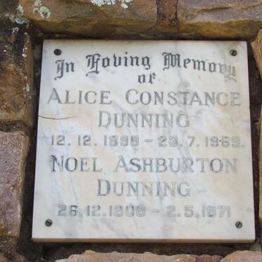 DUNNING Noel Ashburton 1900-1971 &amp;  Alice Constance 1899-1969