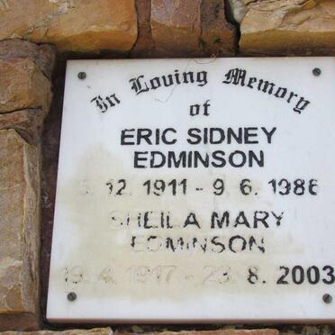 EDMINSON Eric Sidney 1911-1986 &amp; Sheila Mary 1917-2003