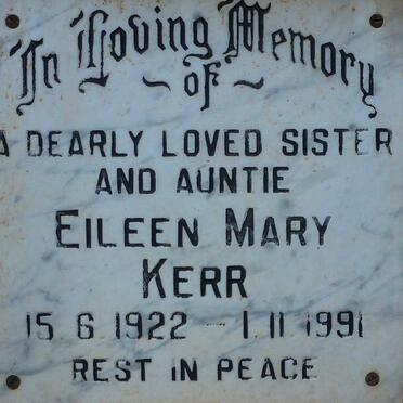 KERR Eileen Mary 1922-1991