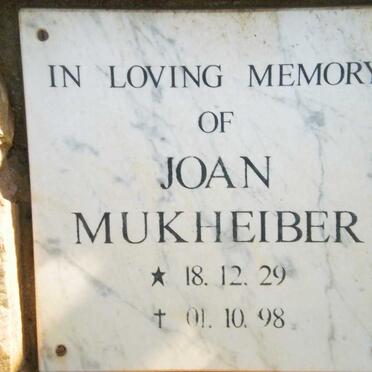 MUKHEIBER Joan 1929-1998